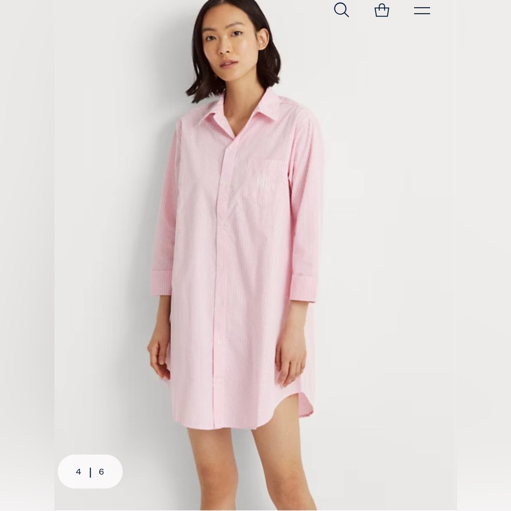 Ralph Lauren Striped Cotton Sleep Shirt